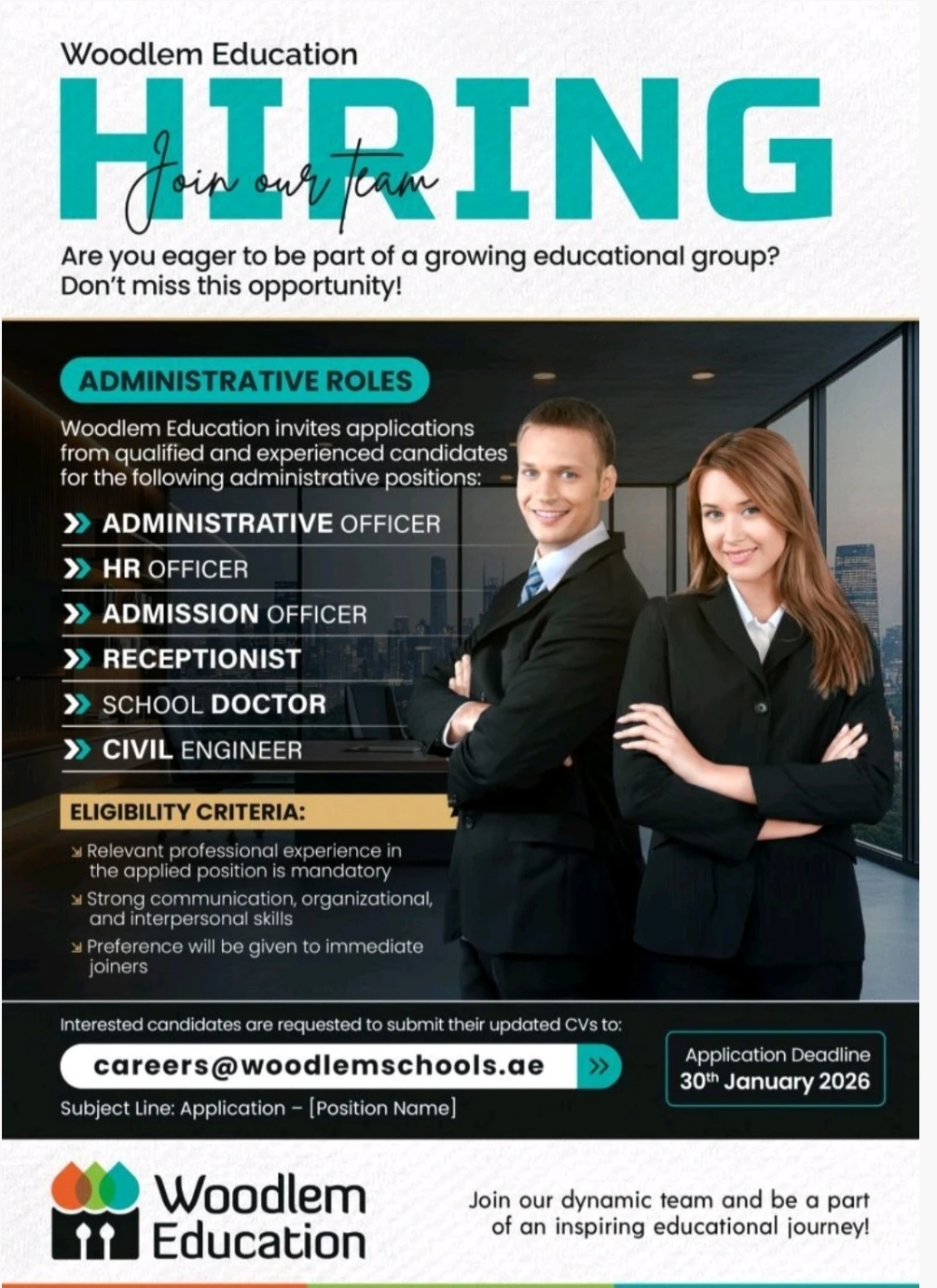 Woodlem Education is Hiring: Administrative and Specialist Roles in UAE 2026